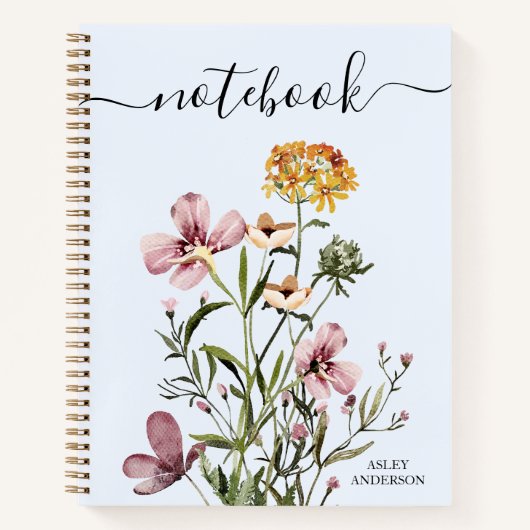 Waterverf Wildflower Boeket #1 Notitieboek (Voorkant)