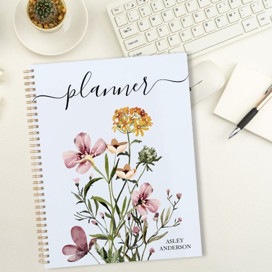Waterverf Wildflower Boeket #1 Planner