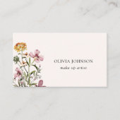 Waterverf Wildflower Boeket Floral Visitekaartje (Voorkant)