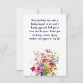 Waterverf Wildflower Boeket Gepersonaliseerd Bedankkaart (Achterkant)