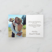 Waterverf Wildflower Boeket met Foto Bruiloft Bedankkaart (Binnen)