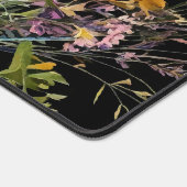 waterverf wildflower boeket op zwarte achtergrond bureaumat (Hoek)