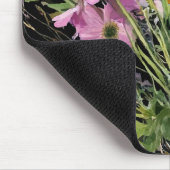 waterverf wildflower boeket op zwarte achtergrond muismat (Hoek)