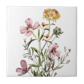 Waterverf Wildflower Boeket Tegeltje (Voorkant)