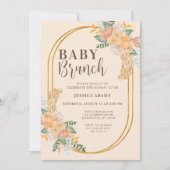 Waterverf Wildflower Boho Baby Brunch Kaart (Voorkant)