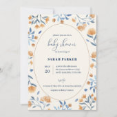 Waterverf Wildflower Boho Baby shower Kaart (Voorkant)