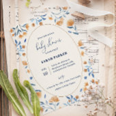 Waterverf Wildflower Boho Baby shower Kaart