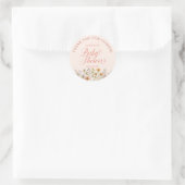 Waterverf Wildflower Boho Bedankt Baby shower Ronde Sticker (Tas)