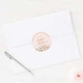 Waterverf Wildflower Boho Bedankt Baby shower Ronde Sticker (Envelop)