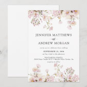 Waterverf Wildflower | Boho Bloem Bruiloft Kaart (Voorkant / Achterkant)