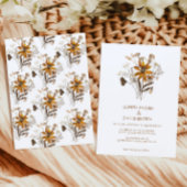 Waterverf Wildflower Boho Fall Wedding Kaart
