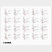 Waterverf Wildflower boho minimalistisch Bridal Sh Vierkante Sticker (Vel)