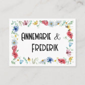 Waterverf Wildflower Boho Plaatskaartje (Achterkant)