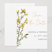 Waterverf Wildflower Boho Save The Date (Voorkant / Achterkant)