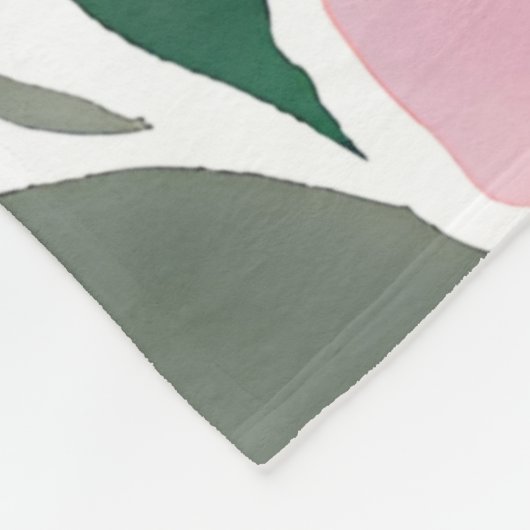 Waterverf Wildflower Boho Soft Pastel Spring Fleece Deken (Hoek)