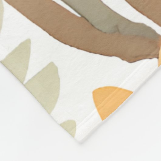 Waterverf Wildflower Boho Soft Pastel Spring Fleece Deken (Hoek)