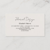 Waterverf Wildflower Boho Visitekaartje (Achterkant)