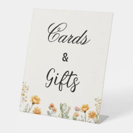 Waterverf Wildflower Boho vrijgezellenfeest teken Reclamebord Met Voetstuk