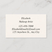 Waterverf Wildflower Border Make-up Artiest Visitekaartje (Achterkant)