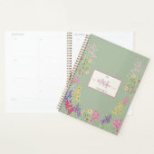 Waterverf Wildflower Botanische Krans Planner (Display)