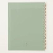 Waterverf Wildflower Botanische Krans Planner (Achterkant)