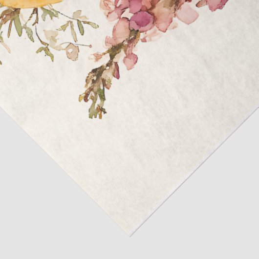 Waterverf Wildflower Bouquet Decoupage Tissuepapier (Detail)