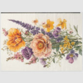 Waterverf Wildflower Bouquet Decoupage Tissuepapier (Voorkant)