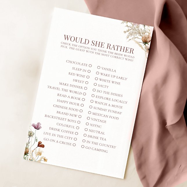 Waterverf Wildflower Bridal wil ze liever spel (Creator heeft geüpload)