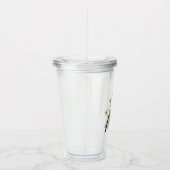 Waterverf Wildflower Bruidsmeisje Initiaal "A" Acryl Drinkbeker (Rechts)