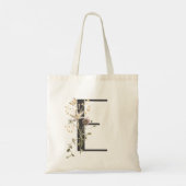 Waterverf Wildflower Bruidsmeisje Initiaal "E" Tas (Achterkant)