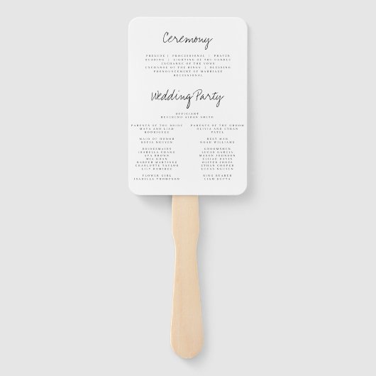 Waterverf Wildflower bruiloft hand fan Handwaaier (Achterkant)