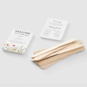 Waterverf Wildflower bruiloft hand fan Handwaaier (Niet-gemonteerd)