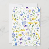 Waterverf Wildflower bruiloft programma (Achterkant)