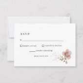 Waterverf Wildflower bruiloft RSVP (Voorkant)