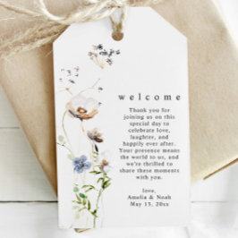 Waterverf Wildflower Bruiloft Welkom Cadeau Label Cadeaulabel