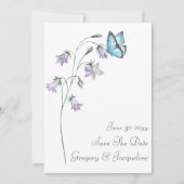 Waterverf Wildflower Butterfly Sla de datum op Kaart (Voorkant)