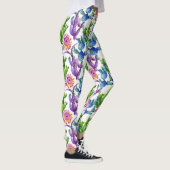 Waterverf Wildflower Cactus Patroon Leggings (Rechts)