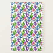 Waterverf Wildflower Cactus Patroon Planner (Achterkant)