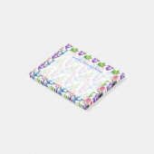 Waterverf Wildflower Cactus Patroon Post-it® Notes (Schuin)