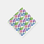 Waterverf Wildflower Cactus Patroon Servet (Hoek)