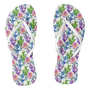 Waterverf Wildflower Cactus Patroon Teenslippers