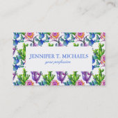 Waterverf Wildflower Cactus Patroon Visitekaartje (Voorkant)