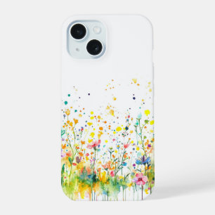 Waterverf Wildflower   Cottage Garden Floral iPhone 15 Case