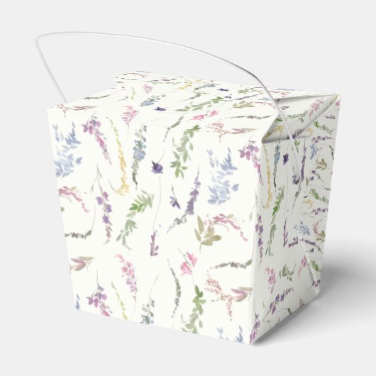 Waterverf Wildflower Crest Bedankdoosjes (Achterkant)