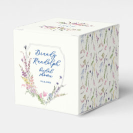 Waterverf Wildflower Crest Cube Bedankdoosjes