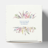 Waterverf Wildflower Crest Cube Bedankdoosjes (Bovenkant)