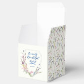 Waterverf Wildflower Crest Cube Bedankdoosjes (Geopend)