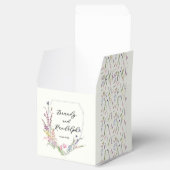 Waterverf Wildflower Crest Cube Bedankdoosjes (Geopend)