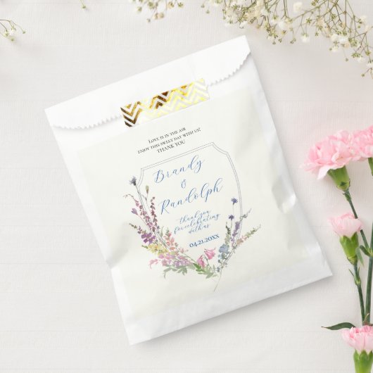 Waterverf Wildflower Crest Cube Bedankzakje (Gezegeld)