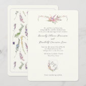 Waterverf Wildflower Crest Kaart (Voorkant / Achterkant)